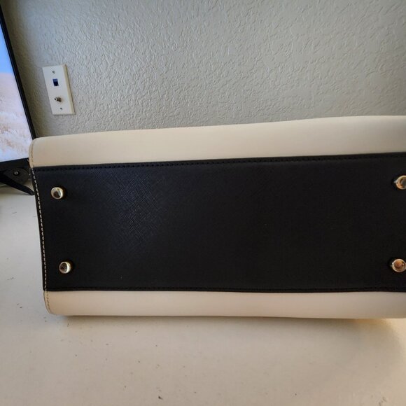 Like New Kate Spade Two-Tone Leather Shoulder Bag Satchel Purse - Picture 8 of 15